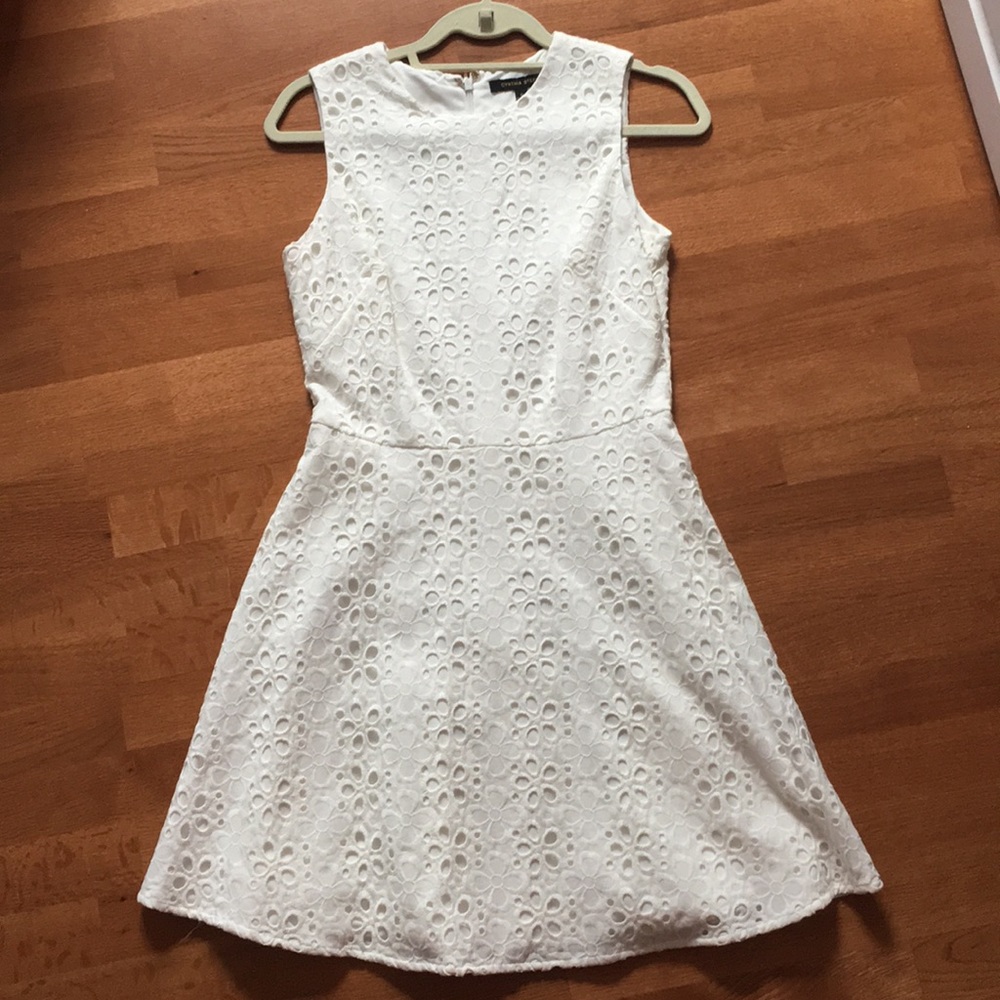 Cynthia Steffe White Eyelet Fit-And-Flare Dress